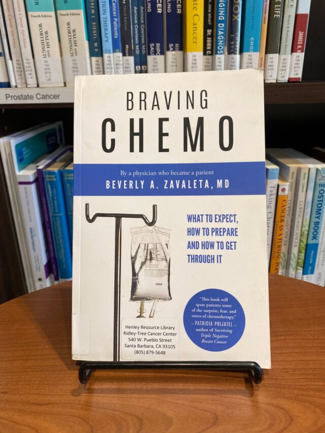 📖 New Feature: Each month, with help from Katie, the librarian at Ridley-Tree Cancer Center, we'll highlight a book available at the Cancer Resource Library thanks to funding provided by the Cancer Foundation of Santa Barbara.

✨ Katie's April Recommendation:
"Braving Chemo: What to Expect, How to Prepare, and How to Get Through It" by Beverly A. Zavaleta, MD.

This compassionate and practical guide empowers patients and caregivers with clear answers, helpful tips, and emotional support during chemotherapy.

👉 Interested in checking out this book? Visit the Cancer Resource Library at Ridley-Tree Cancer Center.

#NationalLibraryWeek #CancerResource #Library #Chemotherapy #BravingChemo #CancerPatient #CancerSurvivor #BeverlyZavaleta #CancerTreatment